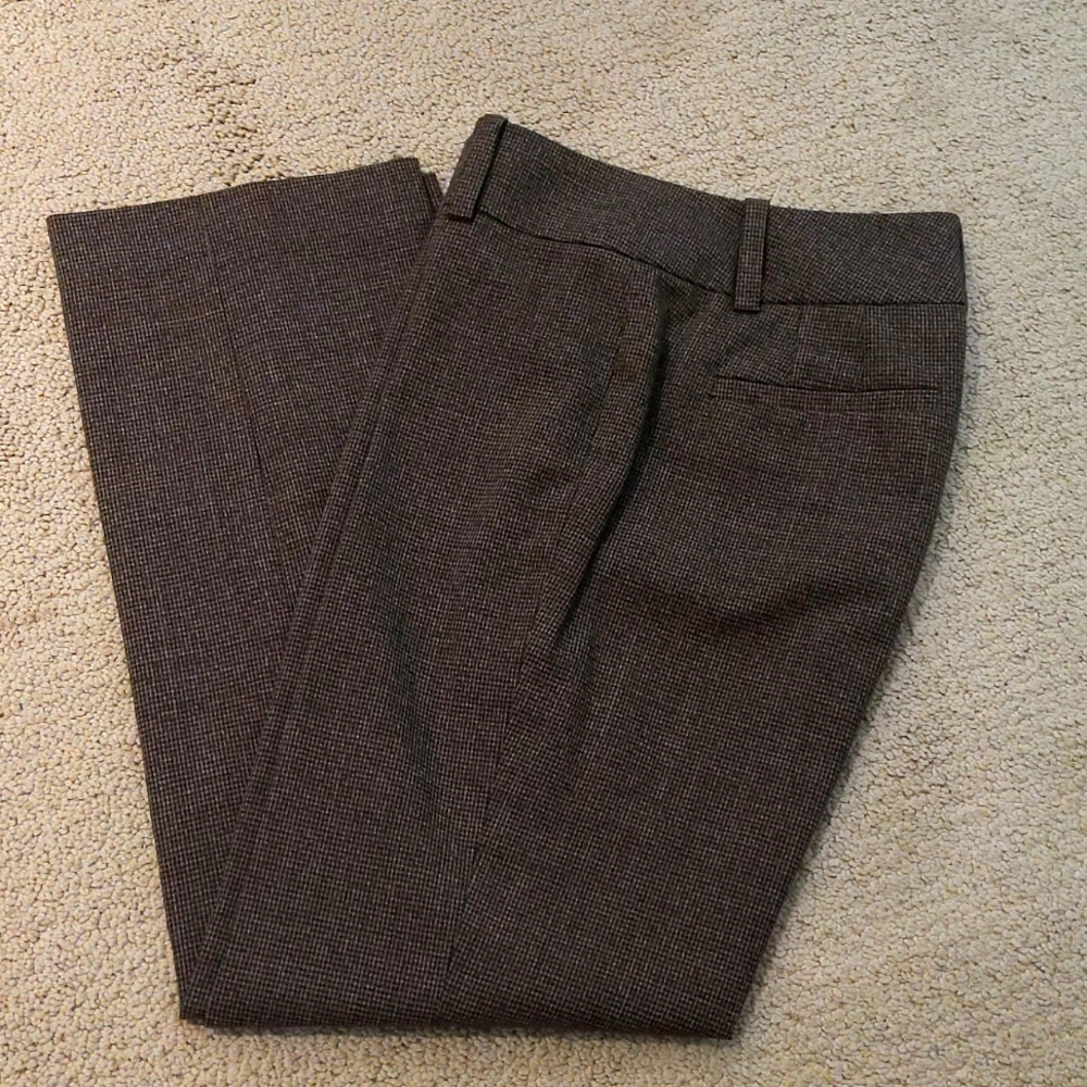 Ann Taylor Houndstooth Brown/Black Dress Pants